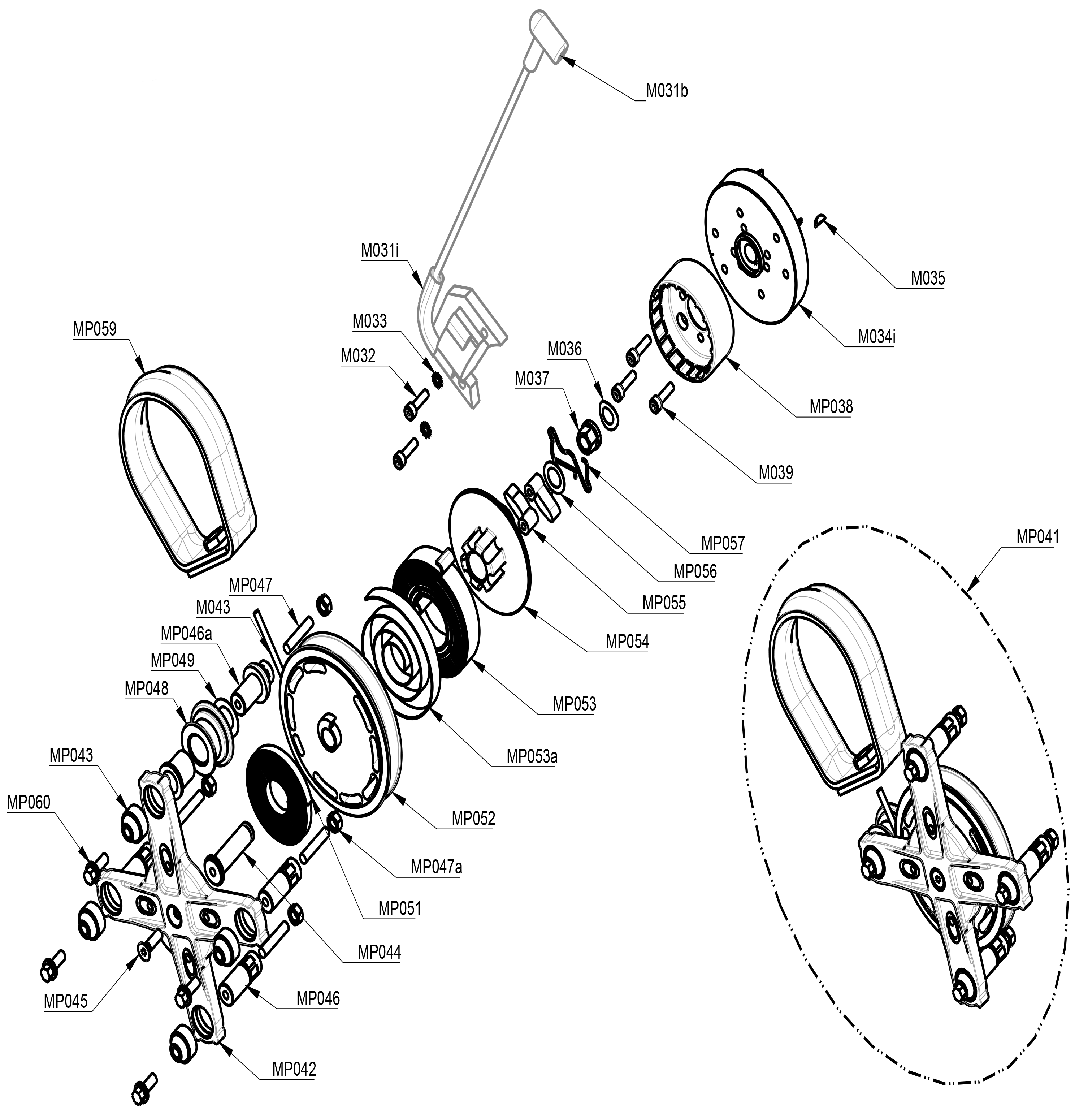 IGNITION GROUP / MANUAL STARTER GROUP (MOSTER 185 PLUS FIRST VERSION)