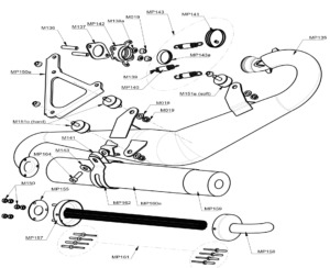 EXHAUST GROUP (MOSTER 185 PLUS DARK
  EVOLUTION)